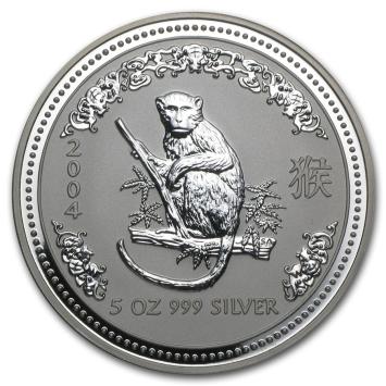 Australië Lunar 1 Aap 2004 5 ounce silver